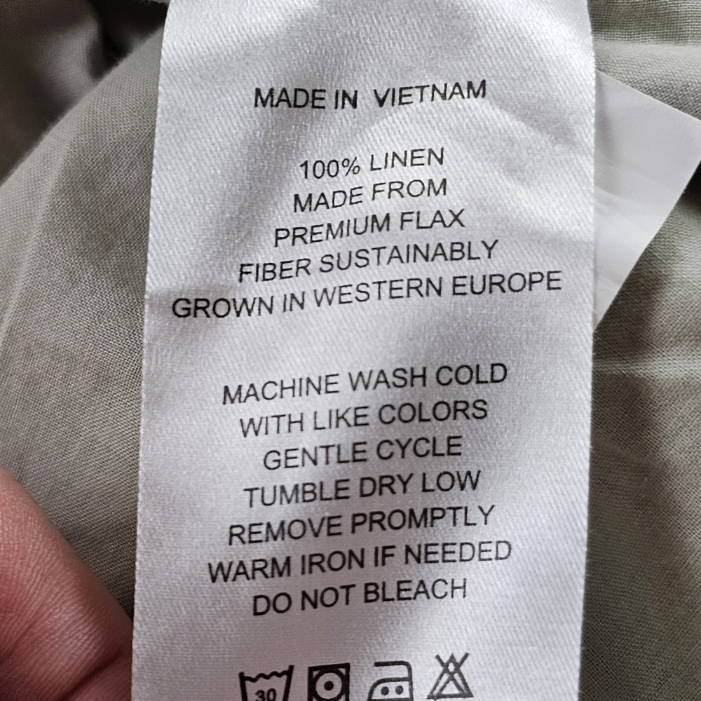 Quince 100% European Linen Button Down Vest In L - Picture 10 of 10